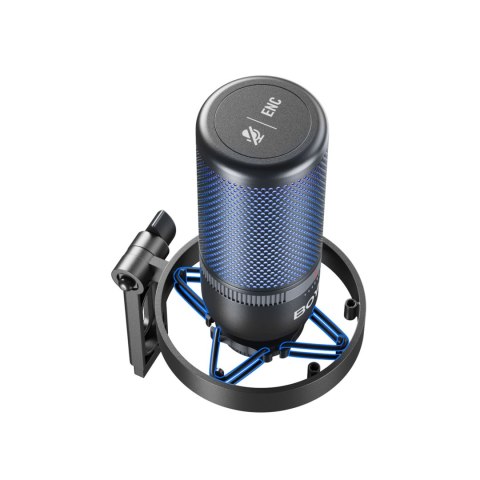 Mikrofon przewodowy ze statywem biurkowym K3 108dB RGB USB-C - czarny