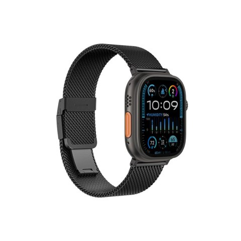 Pasek tytanowy na AppleWatch 38/40/41/42/44/45/46/49 mm - czarny