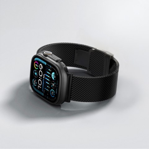 Pasek tytanowy na AppleWatch 38/40/41/42/44/45/46/49 mm - czarny