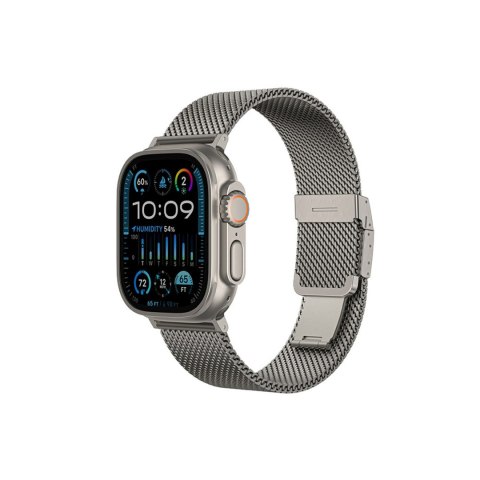 Pasek tytanowy na AppleWatch 38/40/41/42/44/45/46/49 mm - srebrny