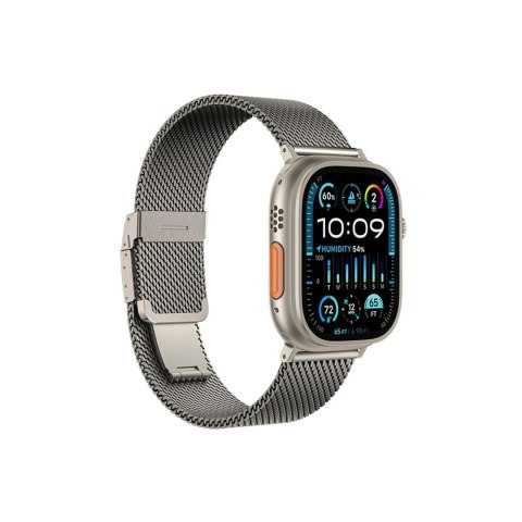 Pasek tytanowy na AppleWatch 38/40/41/42/44/45/46/49 mm - srebrny