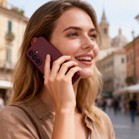 Etui futerał na Samsung Galaxy S26 Smart Wallet - bordowy