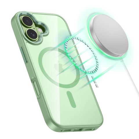 Etui pokrowiec na iPhone 17 MagMat MagSafe - przezroczysto zielone