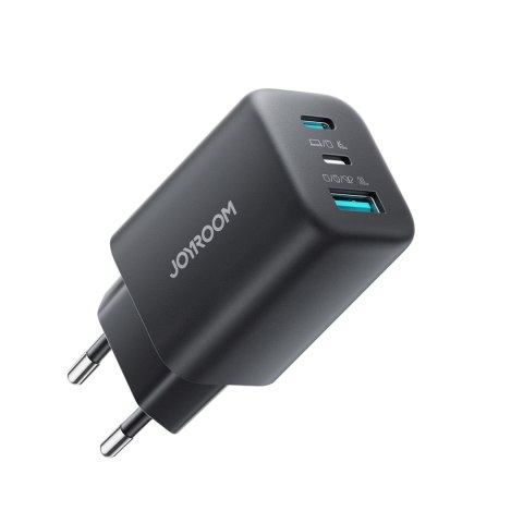 Ładowarka sieciowa USB-C iPhone Lightning USB-A GaN 45W - czarna