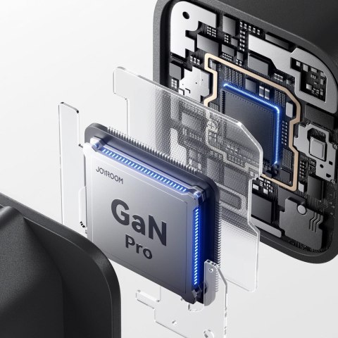 Ładowarka sieciowa USB-C iPhone Lightning USB-A GaN 45W - czarna