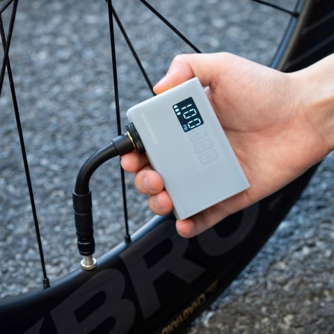 Pompka akumulatorowa kompresor LED 420mAh 120 psi - czarna