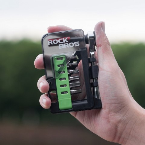 Zestaw narzędzi rowerowych multitool z mini grzechotką i bitami