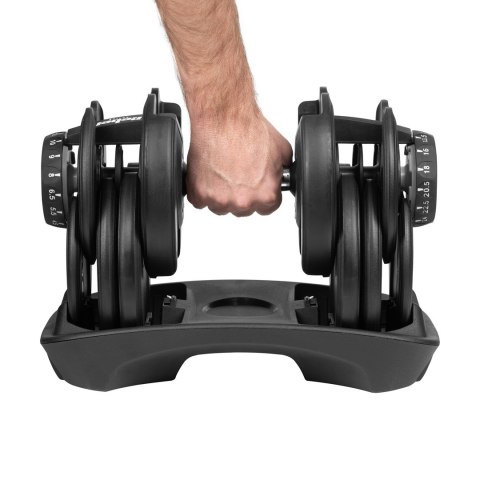 Hantel żeliwny regulowany automat 24 kg REBEL ACTIVE (WYPRZEDAŻ)