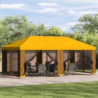 Altana ogrodowa 6 x 3 m żółty Poliester i Stal 190