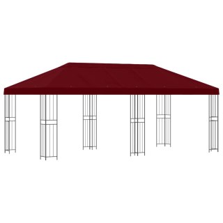 Altana z bokami 6 x 3 m bordowy Poliester i Stal 190