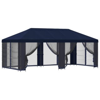 Altana z bokami 6 x 3 m niebieski Poliester i Stal 190