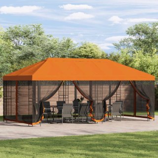 Altana z bokami 6 x 3 m pomarańczowy Poliester i Stal 190