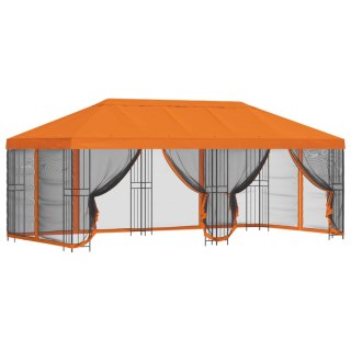 Altana z bokami 6 x 3 m pomarańczowy Poliester i Stal 190