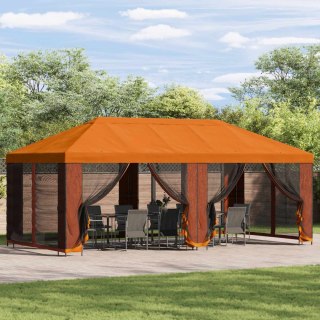 Altana z bokami 6 x 3 m pomarańczowy Poliester i Stal 190