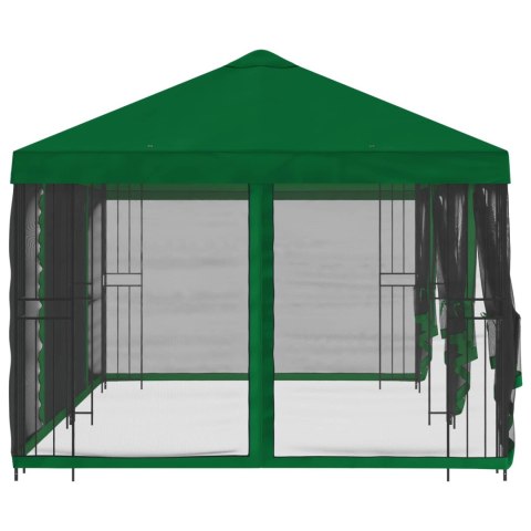 Altana z bokami 6 x 3 m zielony Poliester i Stal 190