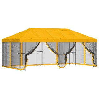 Altana z bokami 6 x 3 m żółty Poliester i Stal 190
