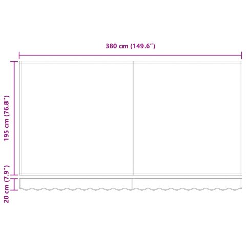 Markiza zwijana Żółty 400 x 200 cm tkanina