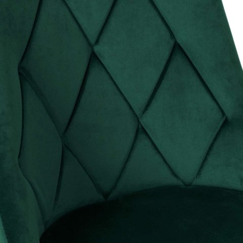 Krzesło welurowe LINCOLN VELVET ciemnozielone