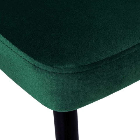 Krzesło welurowe LINCOLN VELVET ciemnozielone