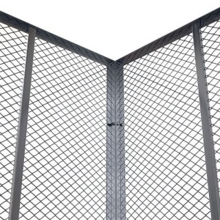 Metalowy kompostownik ogrodowy 450 l - srebrny, przewiewny