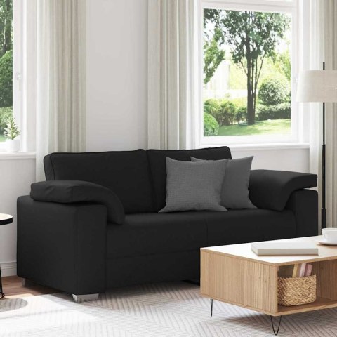 Sofa dwuosobowa Czarny 180 cm tkanina