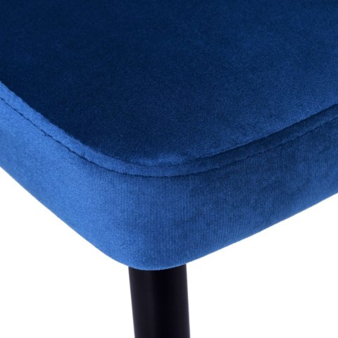 Krzesło welurowe LINCOLN VELVET granatowe