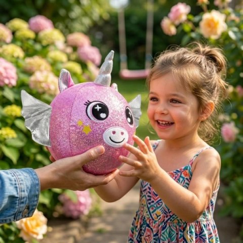 PIŁKA EMOJI 23CM JEDNOROŻEC RÓŻOWA