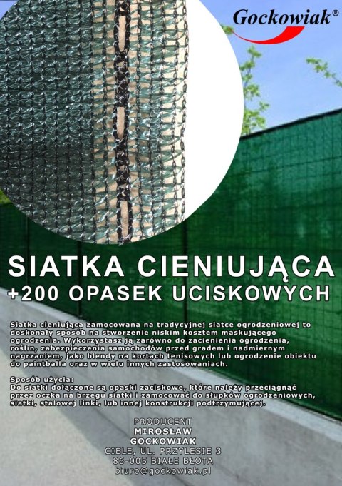 Siatka cieniująca maskująca 180g 1,5X50 m szara