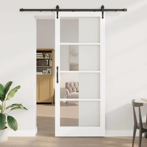 Drzwi przesuwne Biały i czarny 93 x 232 cm