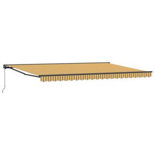 Rama markizy Żółty i Szary 500 × 300 cm Poliester z powłoką PU