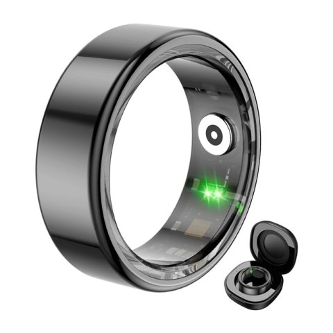Smartring COLMI R02 rozmiar 8 18.1mm (czarny) + etui ładujące