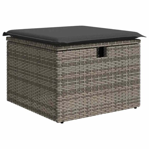 Zestaw Sof na Ogród 9 pcs Szary polirattan