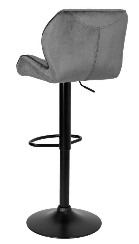 Krzesło barowe GRAPPO BLACK grafitowy VELVET