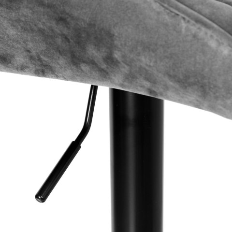 Krzesło barowe GRAPPO BLACK grafitowy VELVET