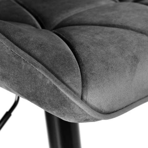 Krzesło barowe GRAPPO BLACK grafitowy VELVET