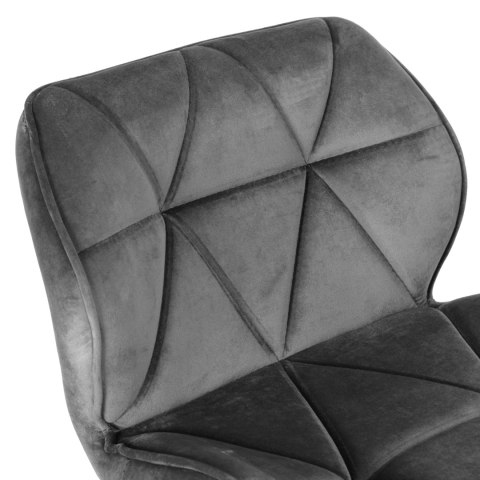 Krzesło barowe GRAPPO BLACK grafitowy VELVET