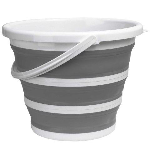 Wiaderko składane 32 cm biało-szare ASMAR COMPACT