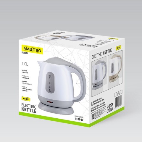 Czajnik elektryczny 1L 1100W MR-012-BEIGE MAESTRO