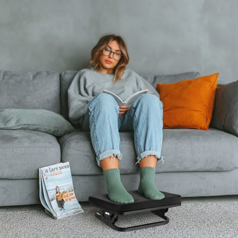 MACLEAN PODNÓŻEK ERGONOMICZNY PŁYNNIE REGULOWANY KĄT NACHYLENIA Z PODUSZKĄ MC-460