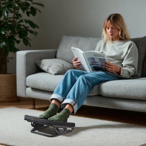MACLEAN PODNÓŻEK ERGONOMICZNY PŁYNNIE REGULOWANY KĄT NACHYLENIA Z PODUSZKĄ MC-460