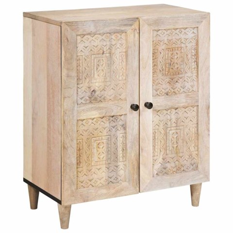 Bufet 3 pcs Biały 180 x 33,5 x 75 cm lite drewno mango