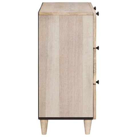 Bufet 3 pcs Biały 180 x 33,5 x 75 cm lite drewno mango