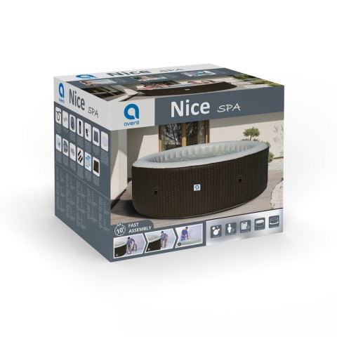 Spa ogrodowe, jacuzzi pompowane AVENLI NICE 6 osobowe 204x70 brąz
