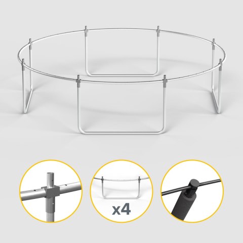 Trampolina Rebel Active PRO 10ft/305 cm, siatka, drabinka
