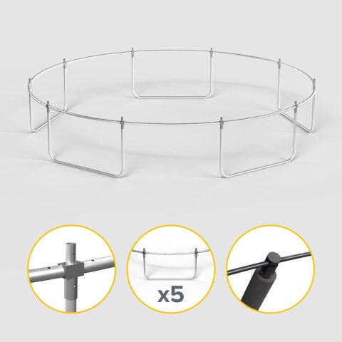 Trampolina Rebel Active PRO 15ft/457 cm, siatka, drabinka