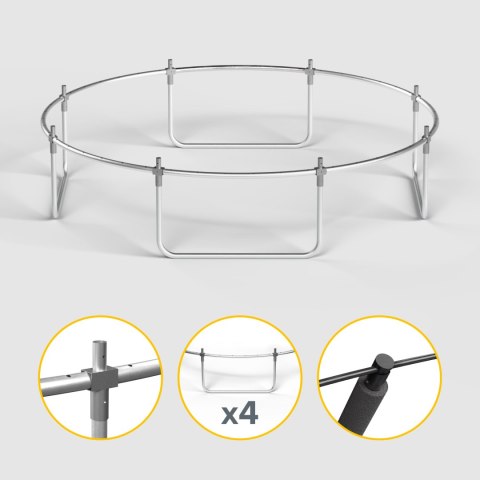 Trampolina Rebel Active PRO 8ft/244 cm, siatka, drabinka