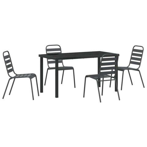 Zestaw do jadalni w ogrodzie 5 pcs Antracyt