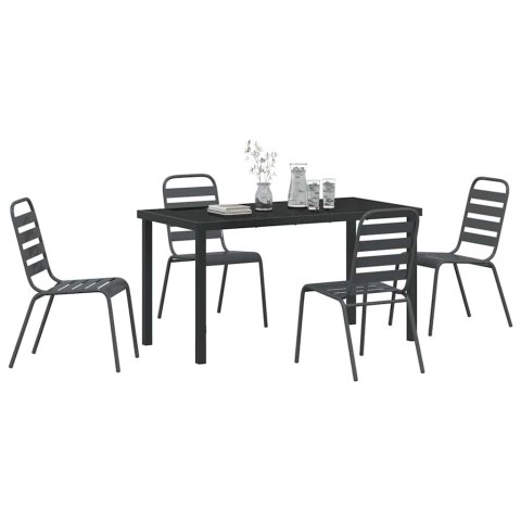 Zestaw do jadalni w ogrodzie 5 pcs Antracyt