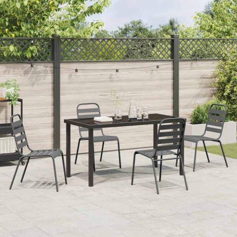 Zestaw do jadalni w ogrodzie 5 pcs Antracyt