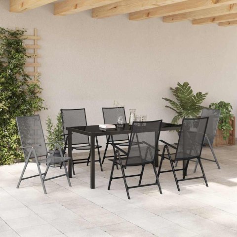 Zestaw do jadalni w ogrodzie 7 pcs Antracyt